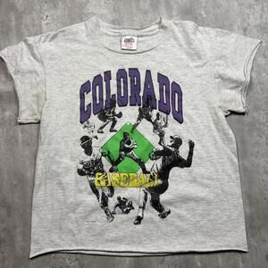 Vintage 90’s Cropped Colorado Rockies Baseball Tee